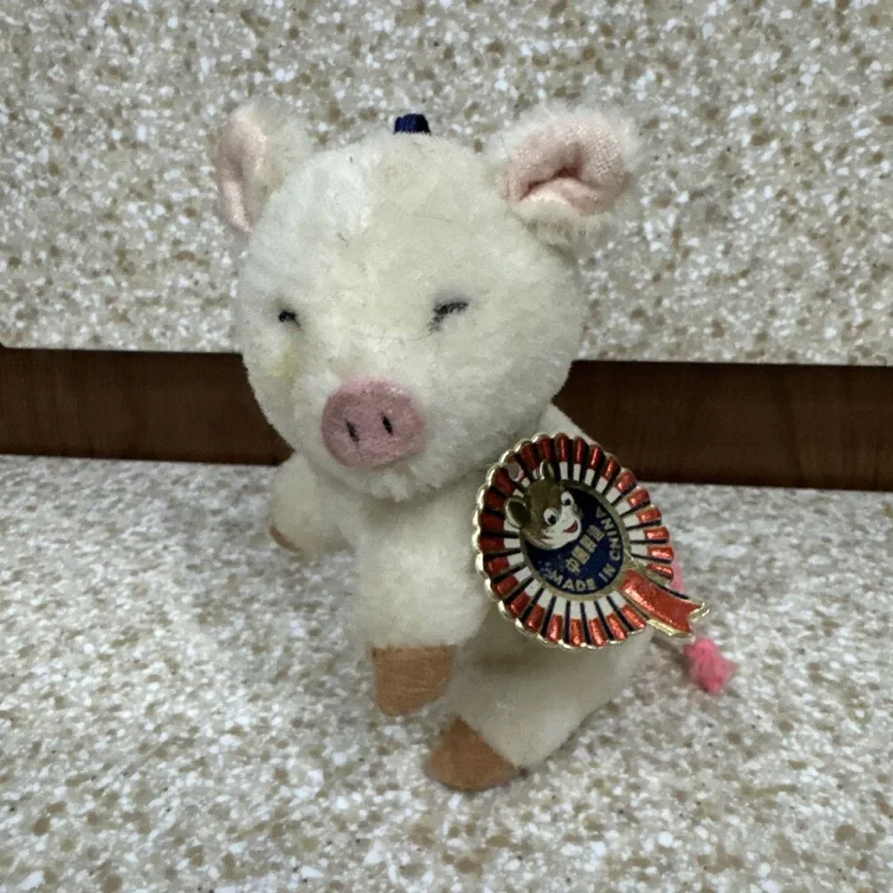 Shanghai Doll Factory Stuffed Mini Pig Hog Pure Wool Ornament 4